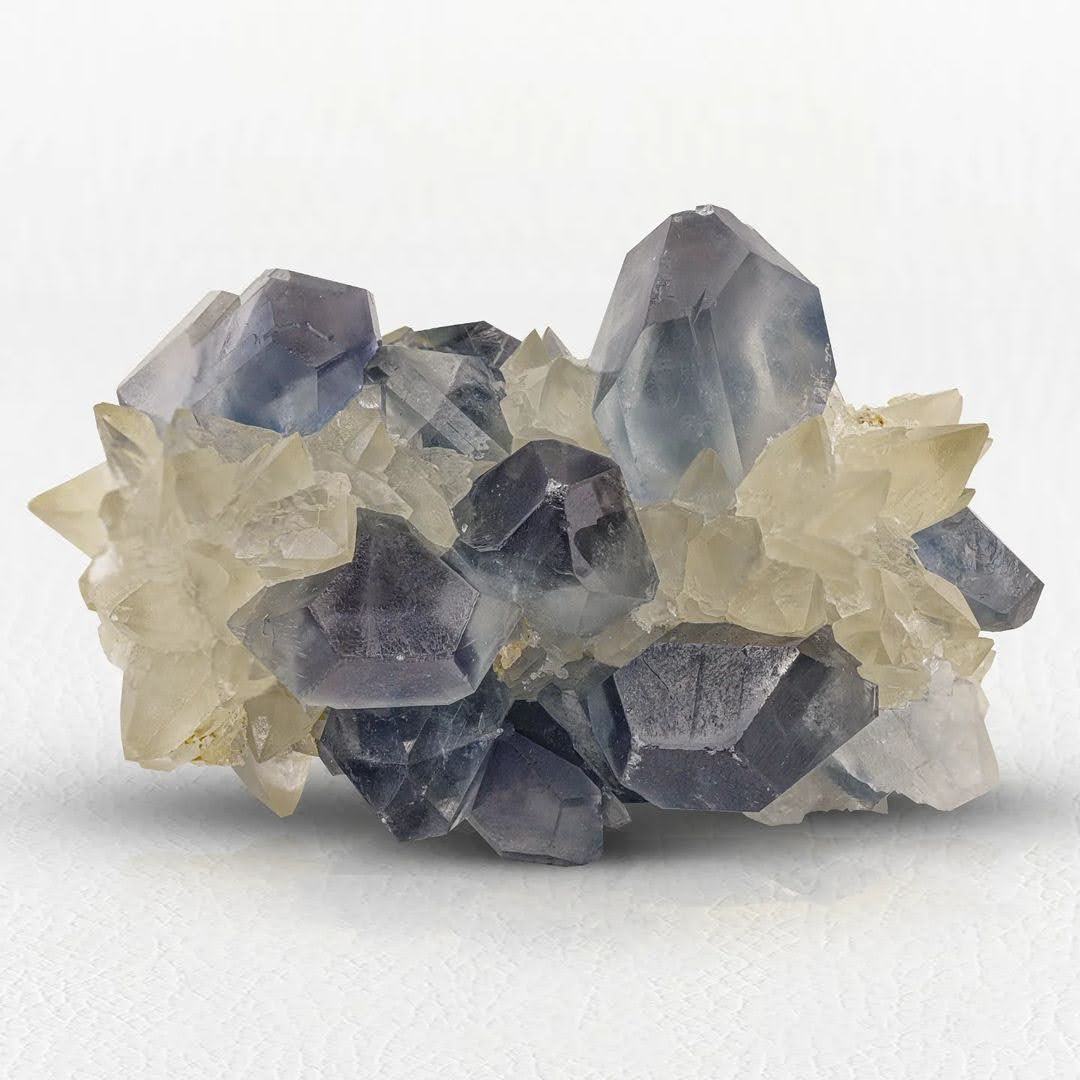 Grayish Blue Celestite on Calcite