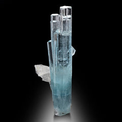 Blue Aquamarine Cluster with Quartz