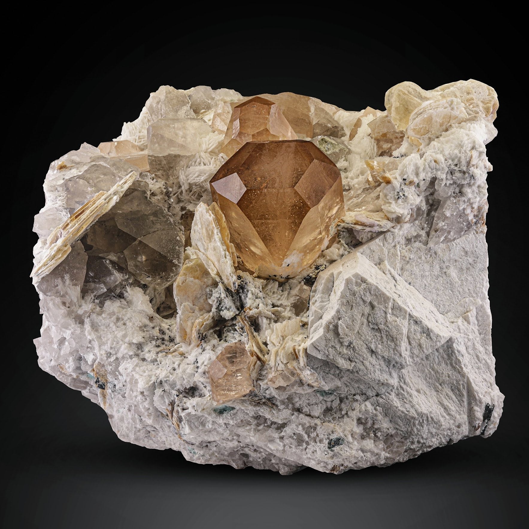 Topaz with Albite, Quartz and Mica