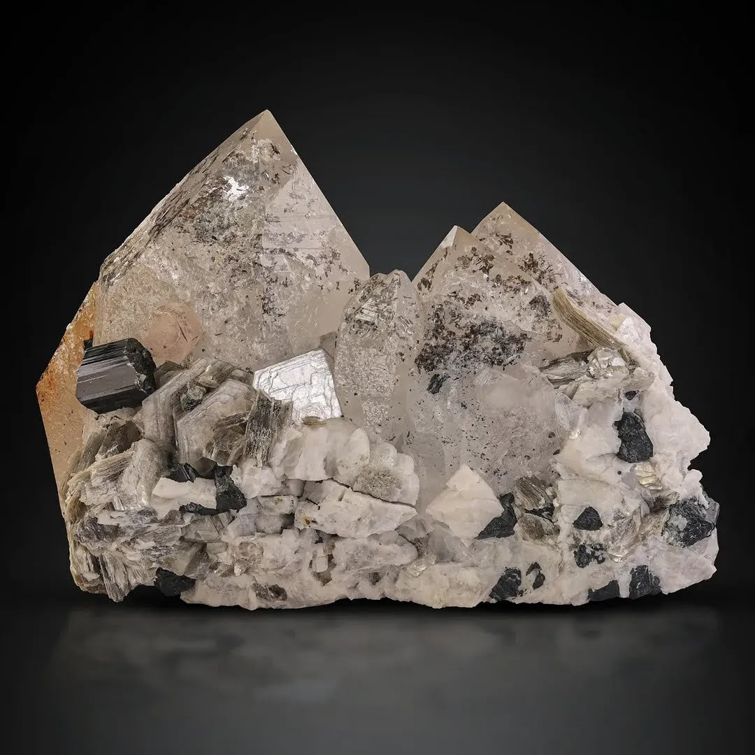 Quartz with Apatite and Schorl