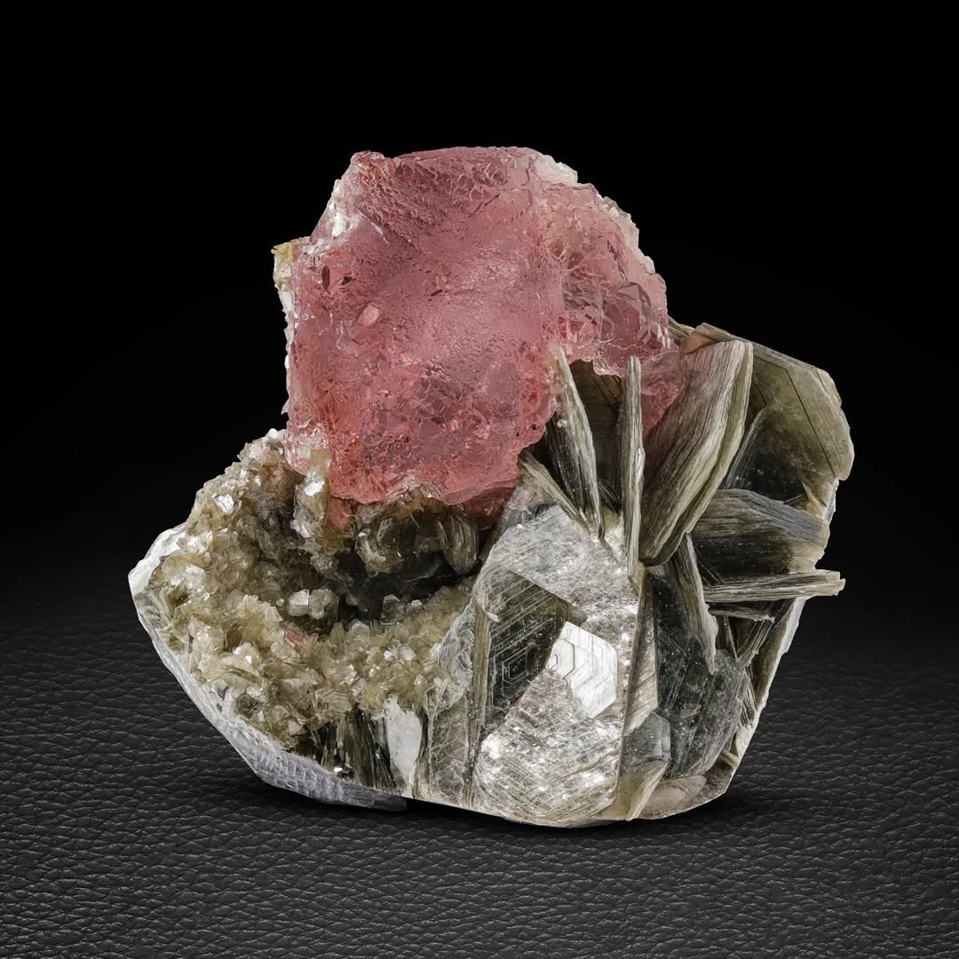 Fluorite Focal Crystal on Muscovite