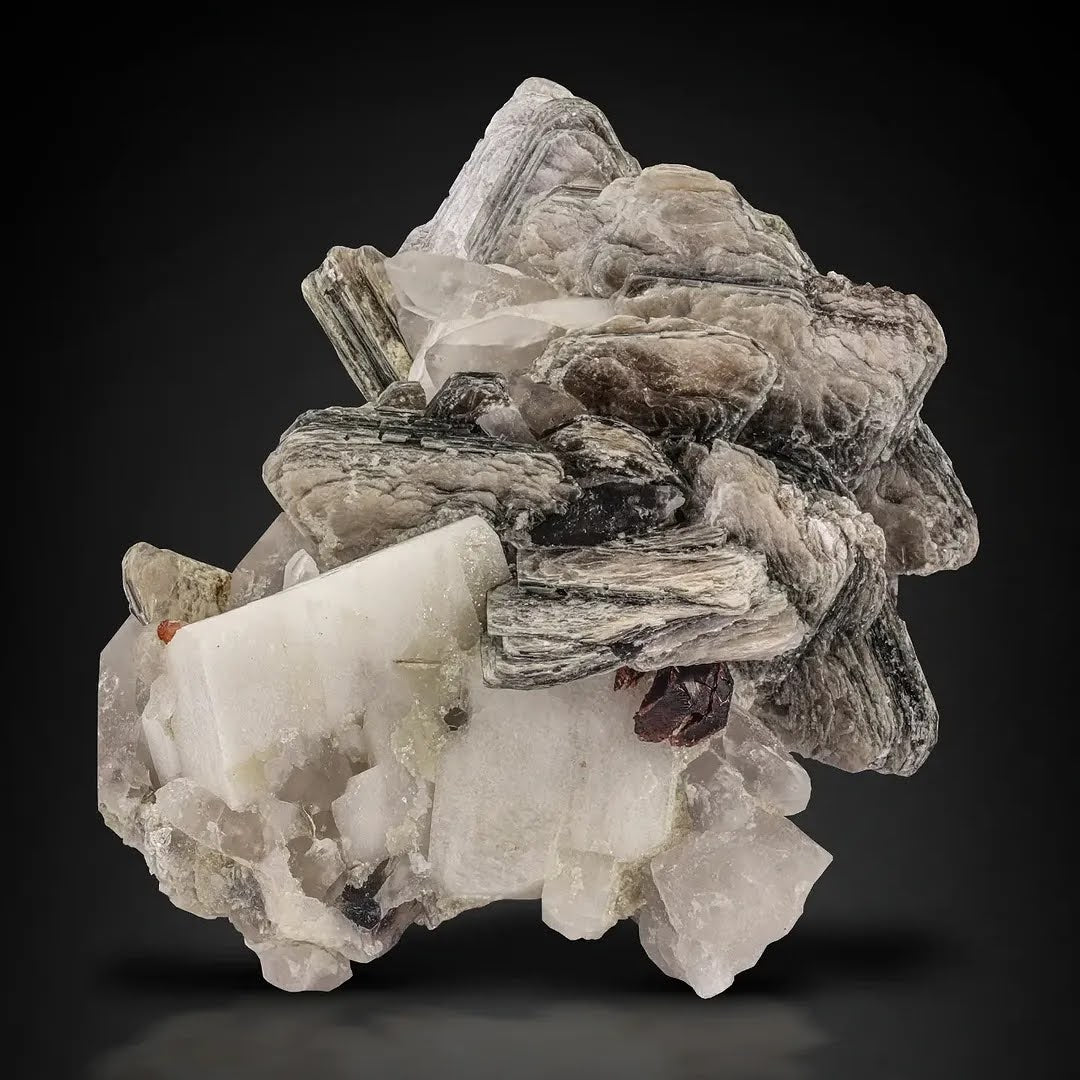 Muscovite Mica on Albite and Garnet