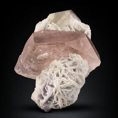 Morganite Crystals on Cleavelandite