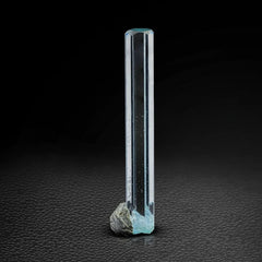 Blue Aquamarine Crystal On Muscovite