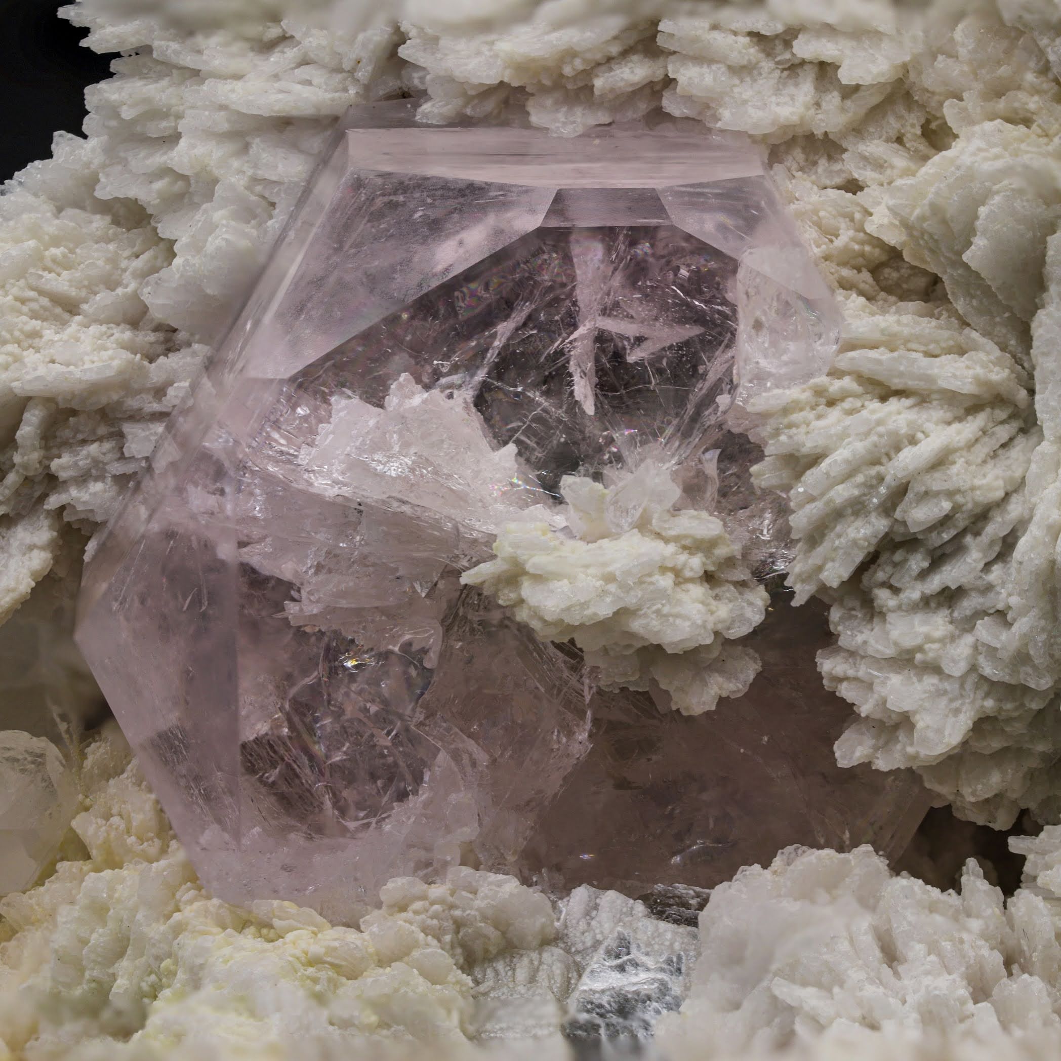 Morganite Crystal on Cleavelandite