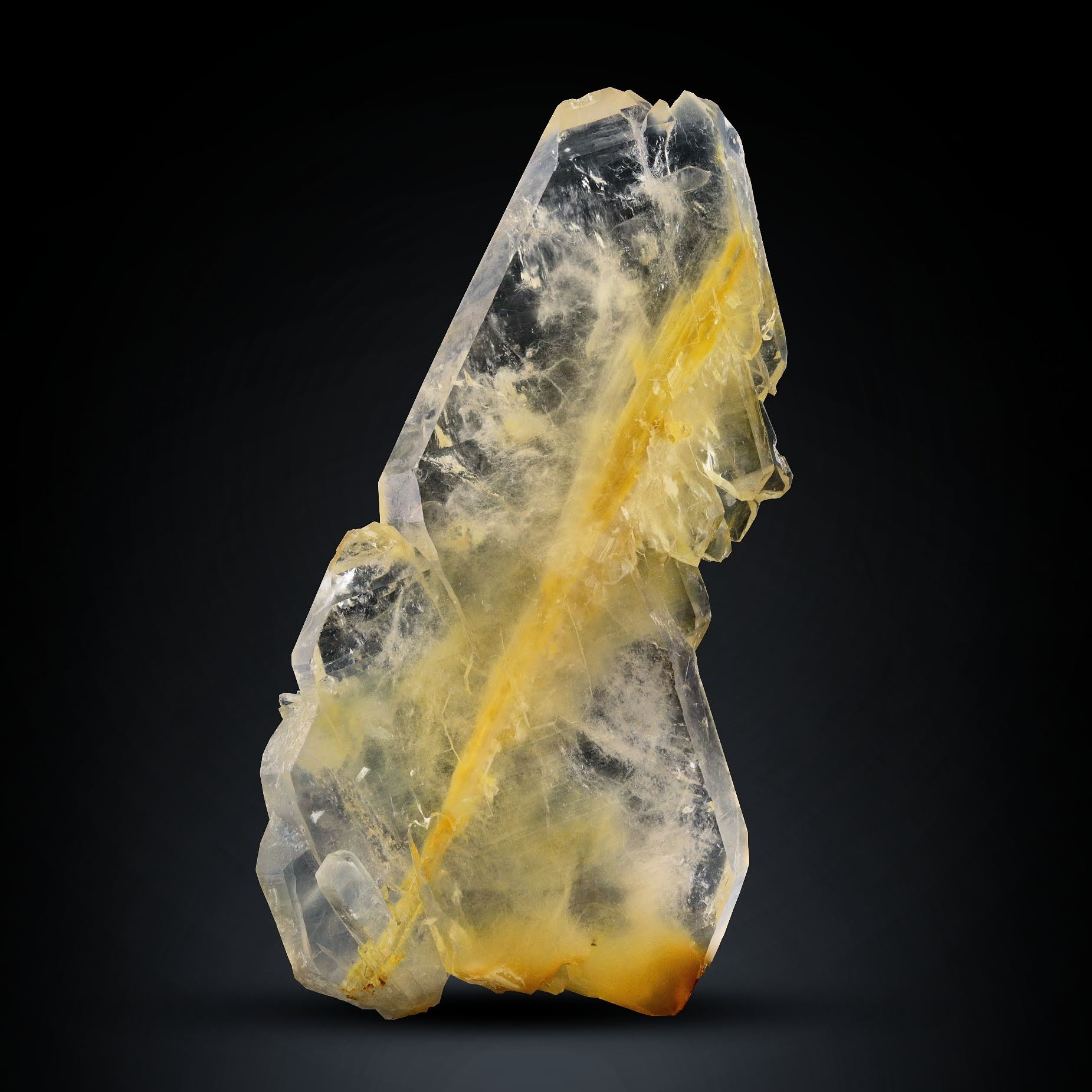 Faden Quartz with interesting Bone