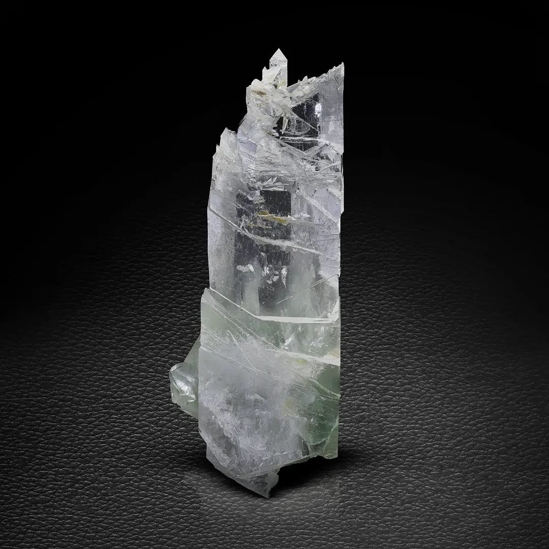 Etched Quartz Crystal with Byssolite