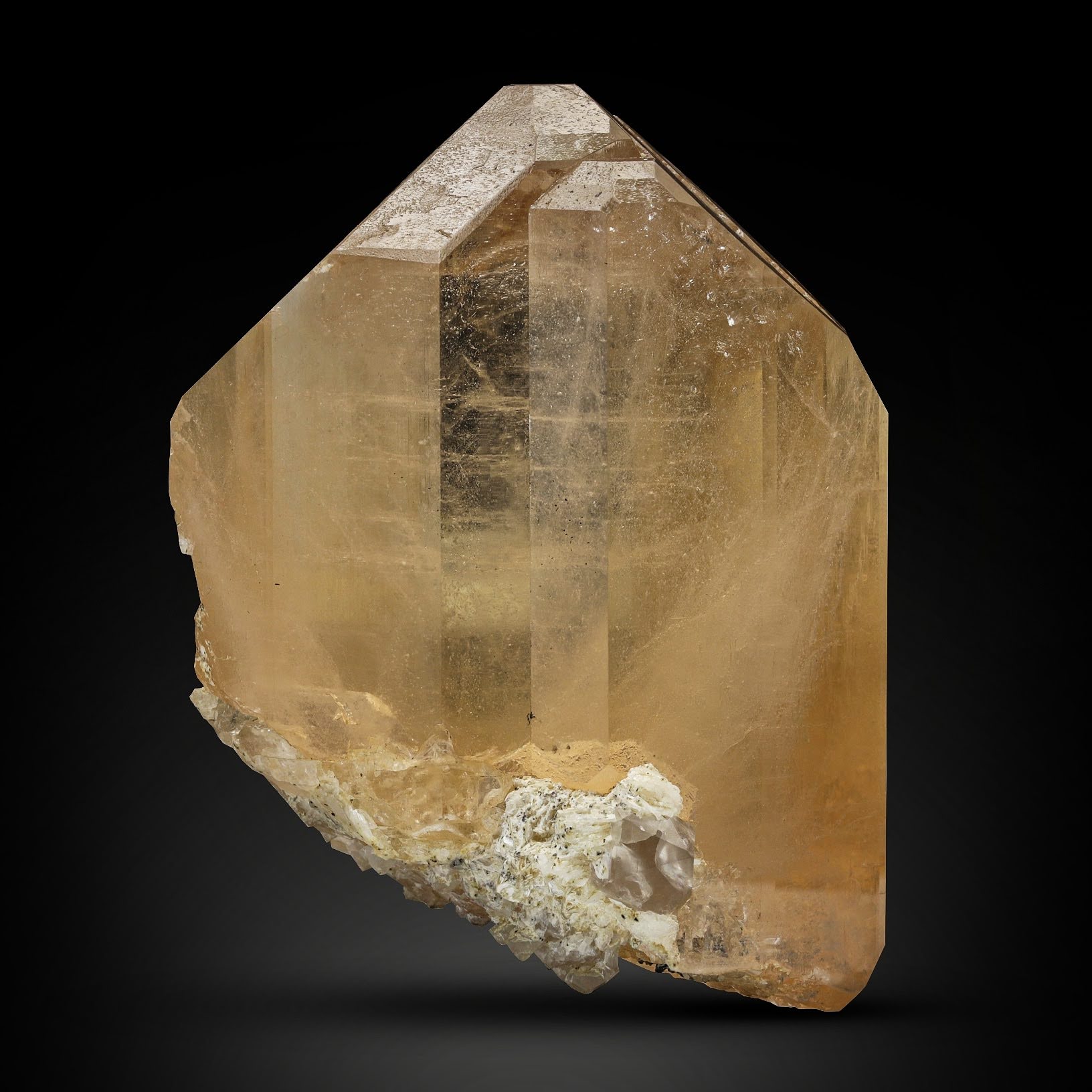 Topaz Crystal With Smoky Quartz