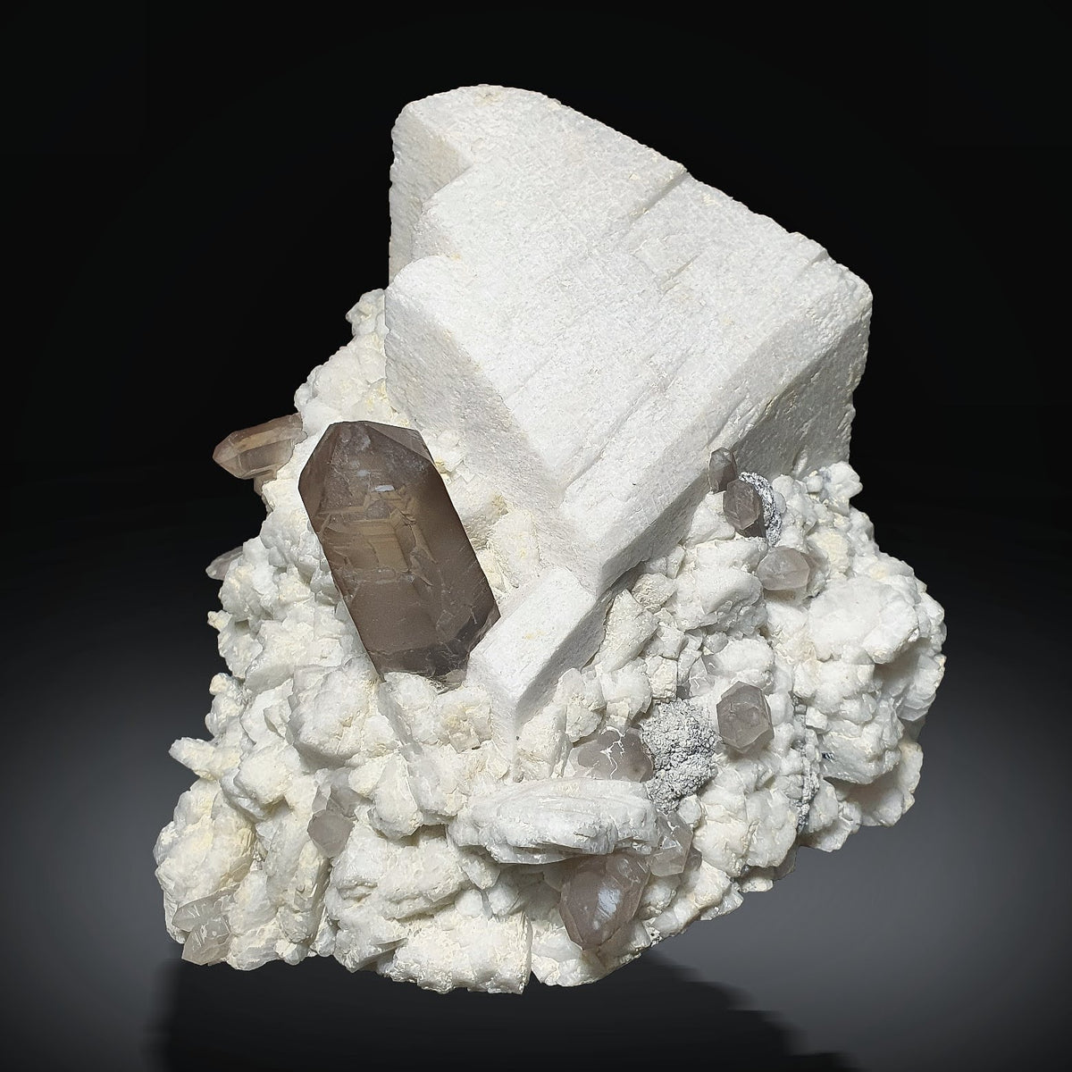 White Microcline Feldspar with Quartz