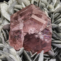 Pink Apatite Crystal on Muscovite Matrix