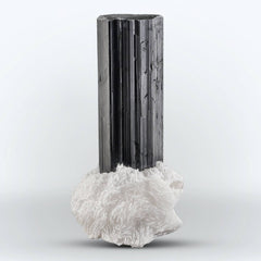 Schorl Black Tourmaline with Albite