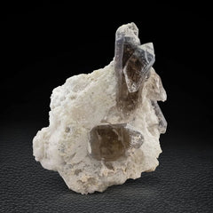 Smoky Quartz Crystals on Albite