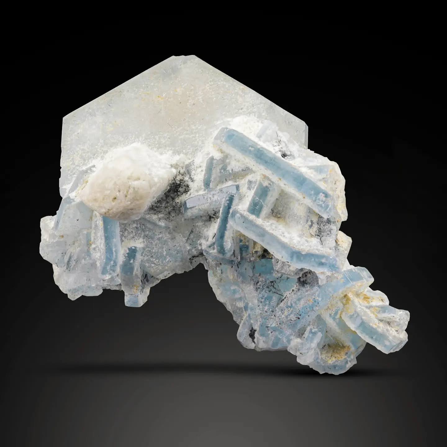 Rare Blue Vorobyevite Crystal Cluster