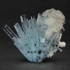 Aquamarine Crystal Cluster with Quartz