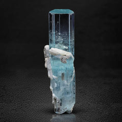 Aquamarine Crystal on White Albite