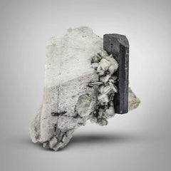 Tantalite on Feldspar with Tourmaline