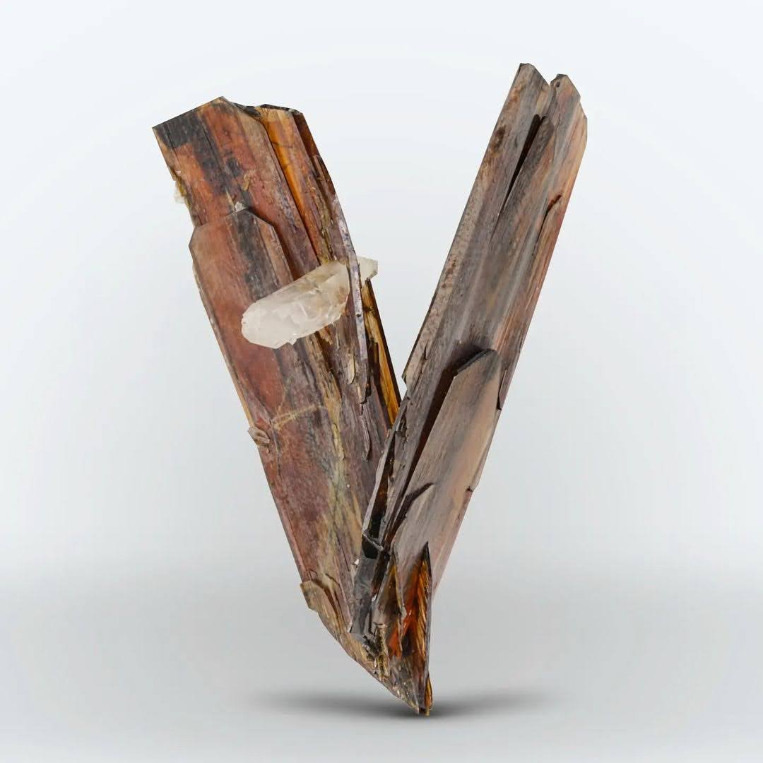 Brookite Crystals On Quartz Specimen