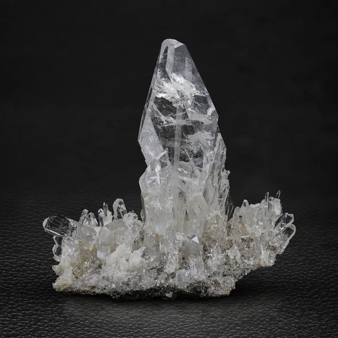 Faden Quartz Cluster On Matrix