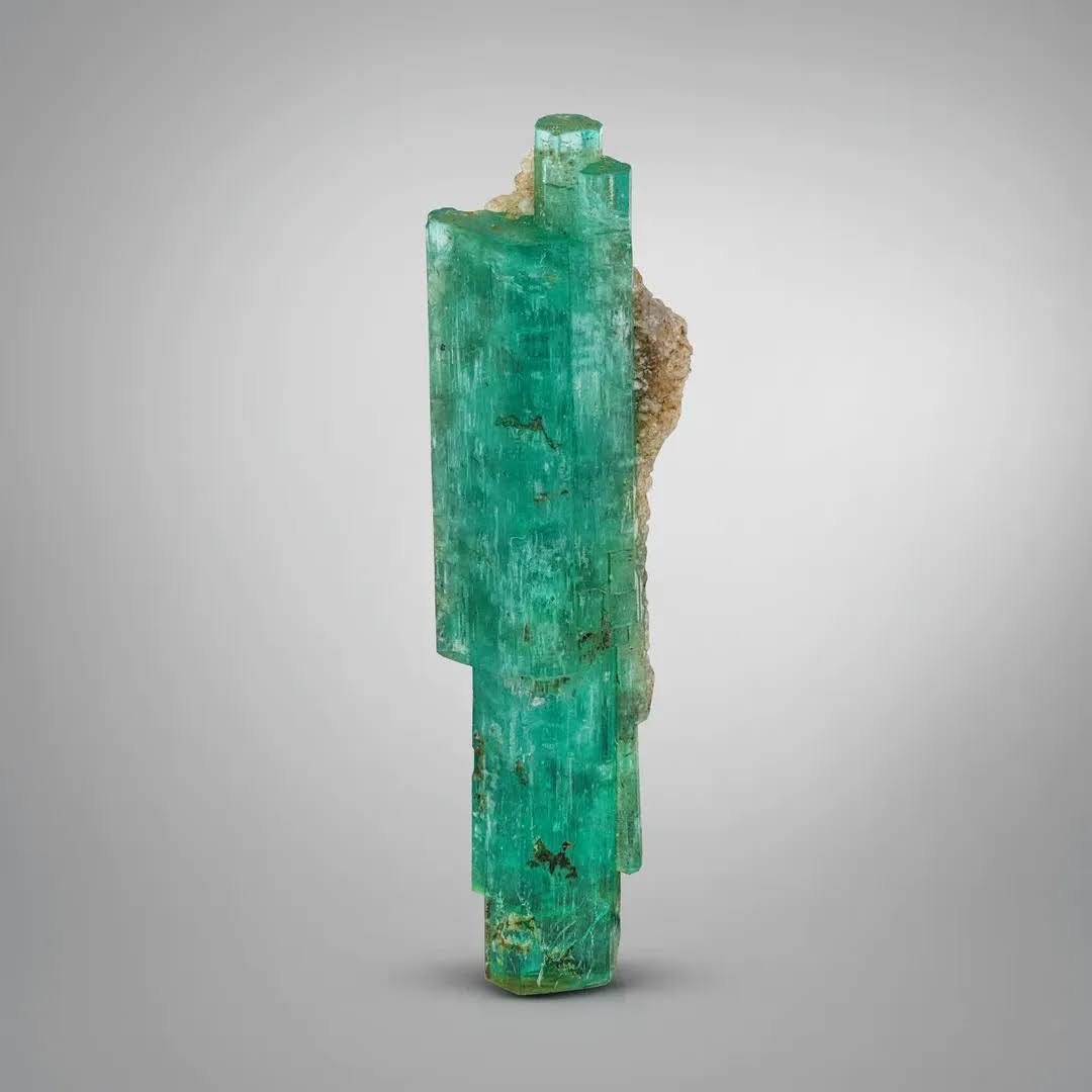 Double Terminated Dark Green Emerald
