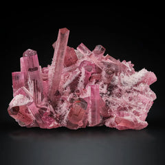 Pink Tourmaline Crystal Cluster