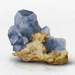 Cluster Celestite with Calcite Matrix