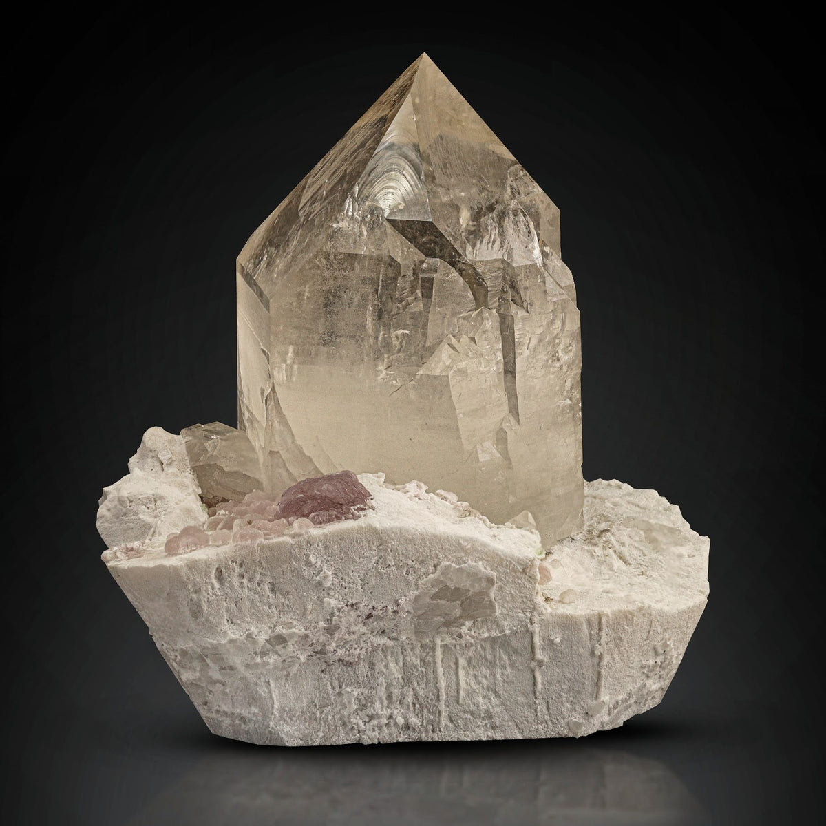 Quartz On Albite with Lepidolite