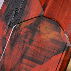 Red Brookite Crystals On Quartz