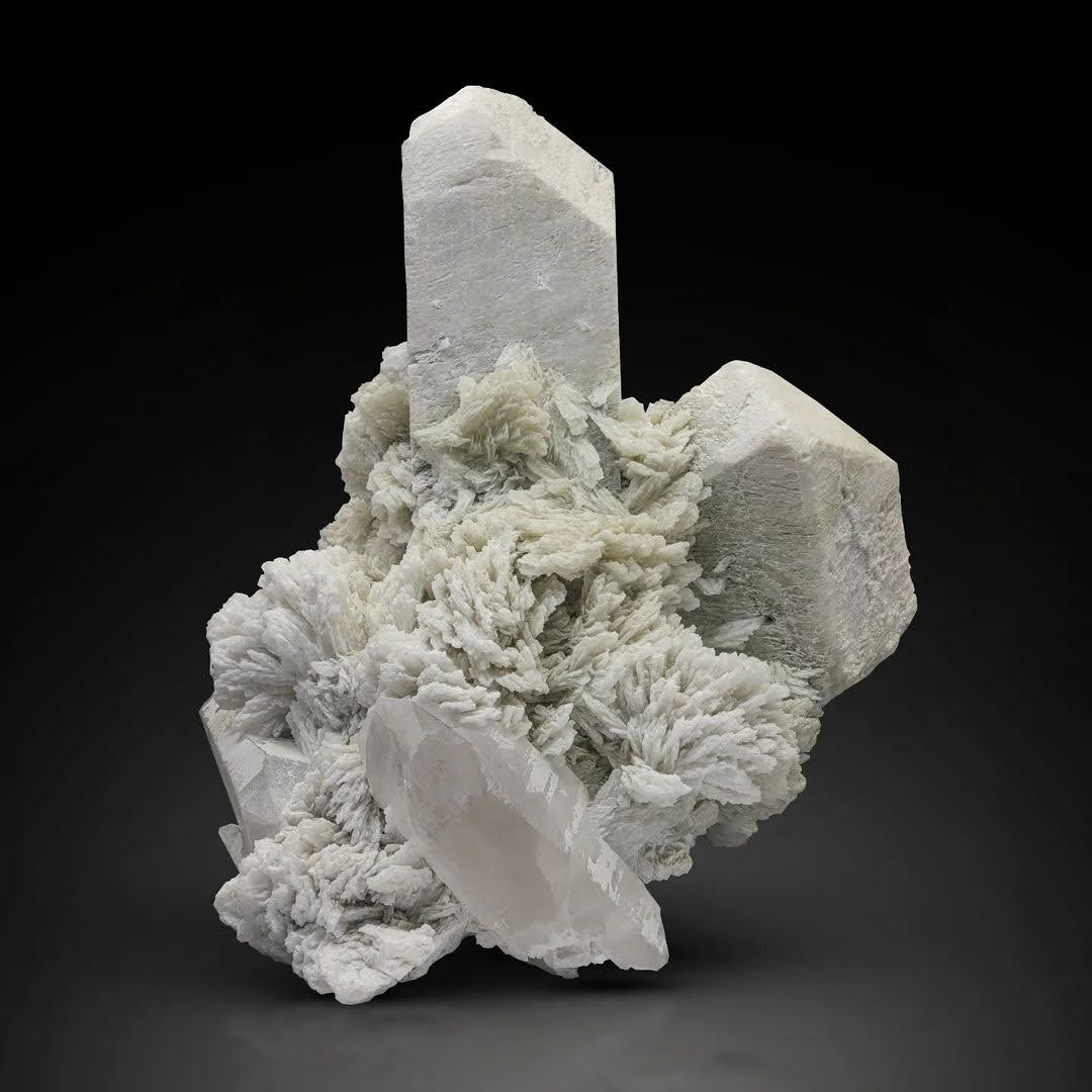 Feldspar on Cleavelandite with Quartz