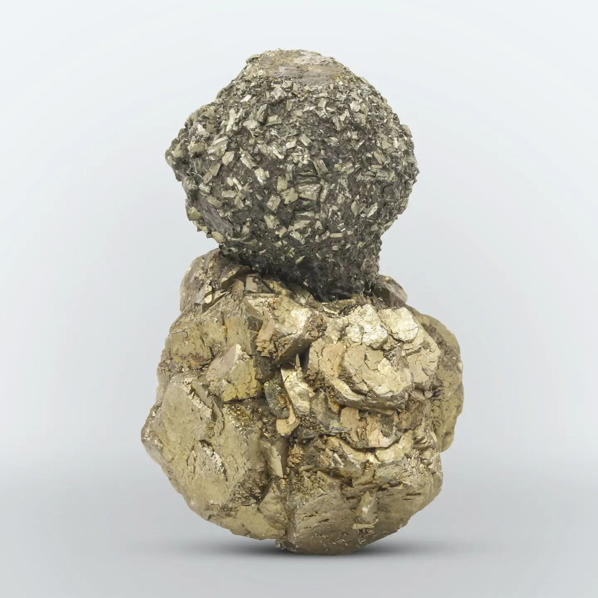 Golden Pyrite on Marcasite Crystals