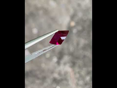 3.05 Carats Red Spinel Baguette Stone