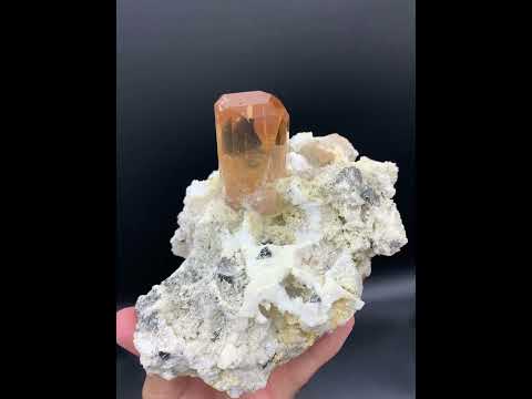 Topaz Crystal on Cleavelandite Matrix