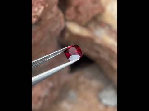 1.65 Carats Red Burmese Cushion Spinel