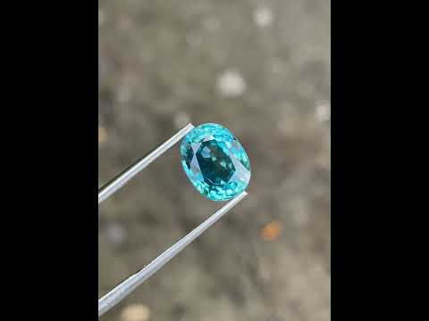 5.70 Carats Blue Cushion Zircon Stone