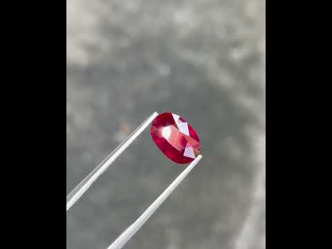 3.09 Carats Red Ruby Oval Stone