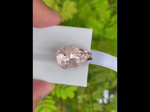 12.05 Carats Pear Morganite Stone