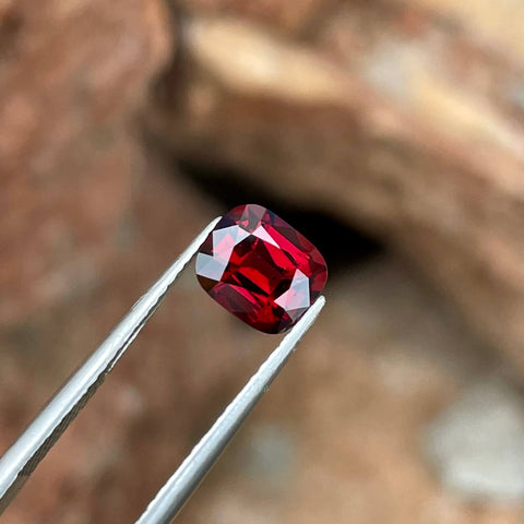 1.65 Carats Red Burmese Cushion Spinel