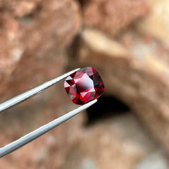 1.55 Carats Red Burmese Cushion Spinel