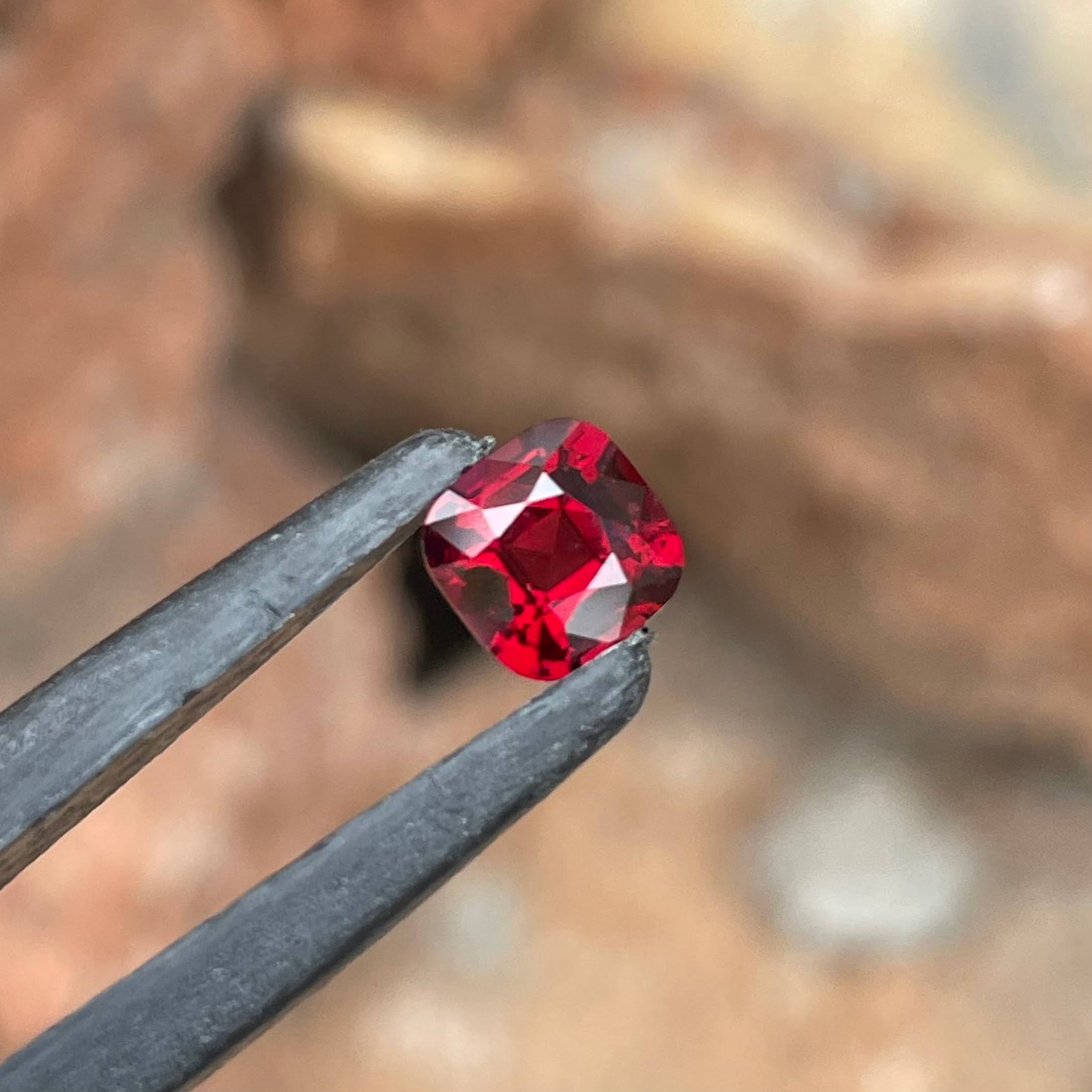 1.45 Carats Red Burmese Cushion Spinel
