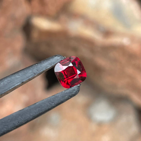 1.45 Carats Red Burmese Cushion Spinel