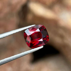 1.55 Carats Red Burmese Cushion Spinel