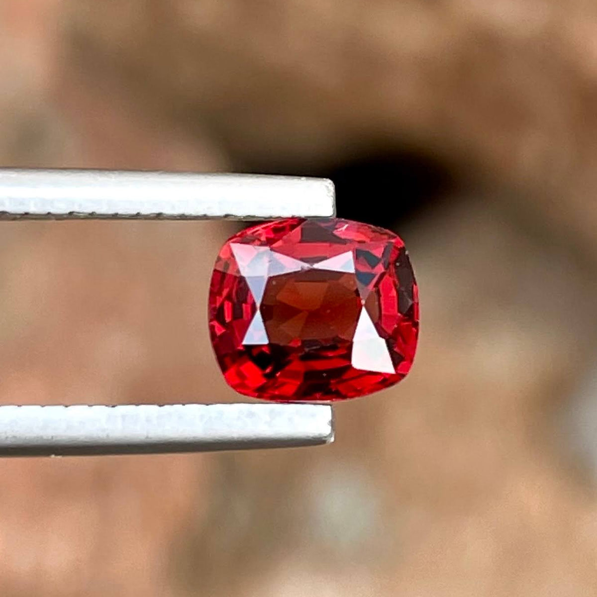 1.37 Carats Red Burmese Spinel Cushion