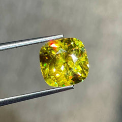 4.45 Carats Cushion Sphene Gemstone