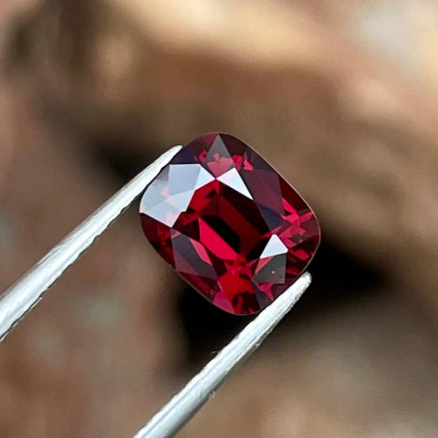 1.40 Carats Red Burmese Cushion Spinel