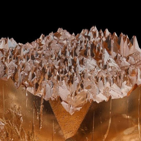 Etched Brown Topaz Crystal Specimen