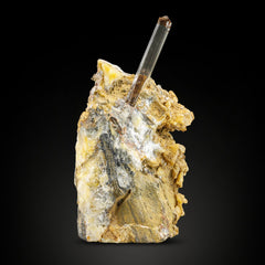 Topaz Crystal on Calcite Matrix