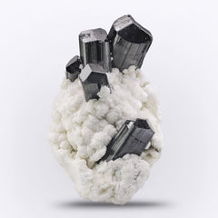 Schorl Black Tourmaline with Albite