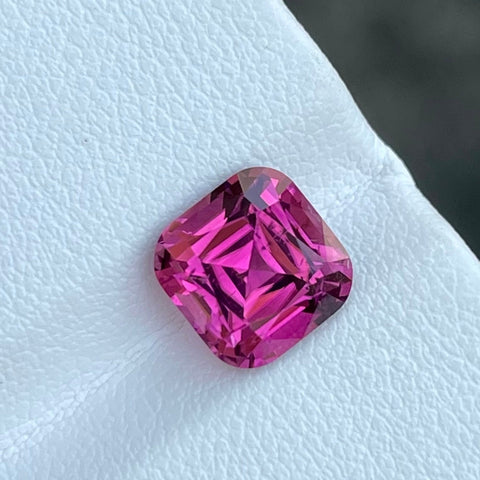Dazzling Hot Pink Tourmaline 3.35 carats Cushion Cut Loose Afghani Gemstone