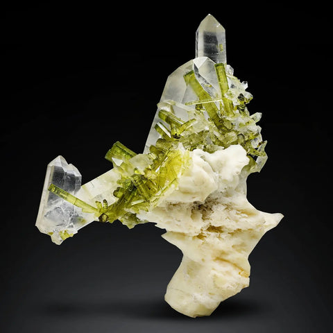 Tourmaline Crystals on Quartz Specimen