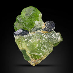 Peridot Crystal with Magnetite