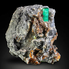 Elegance of Emerald Crystals 201 grams on Calcite Matrix from Afghanistan